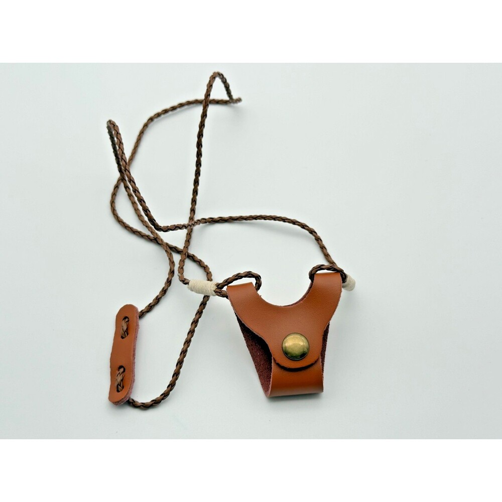 Leather Eyeglass Holder Necklace Cord Sunglasses Strap Brown Handmade